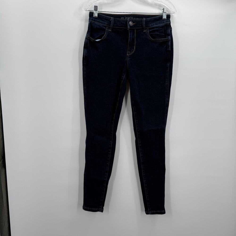 Maurices M Jeans Skinny Jeans Womens Small Dark Wash Blue Denim Mid Rise Stretch
